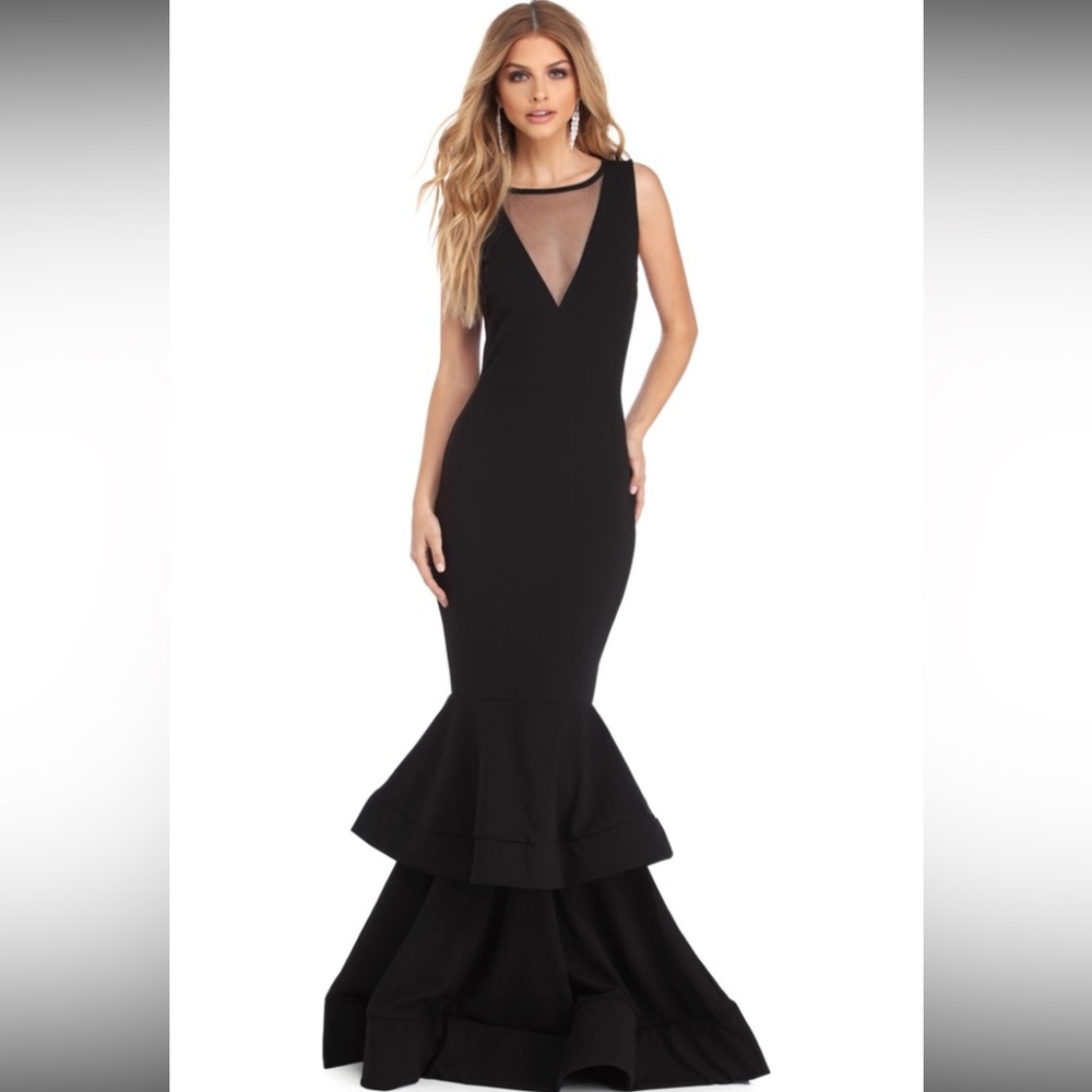 Black rhinestone mermaid gown